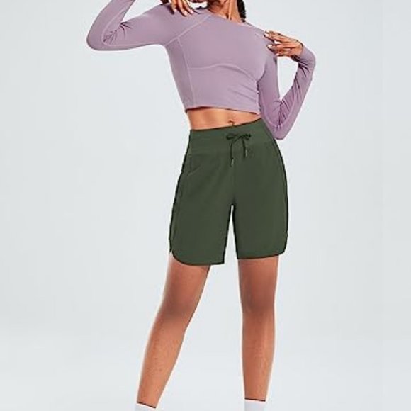 BALEAF Women's 7" Athletic Long Running Shorts Quick Dry Workout Hiking Shorts H - Picture 1 of 4